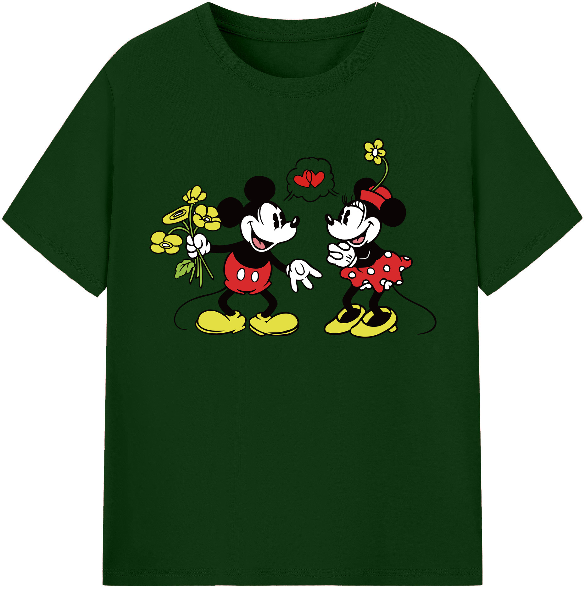 （画像用） ミッキーマウス Mickey Mouse 綿100％半袖Tシャツ（フロントプリント）